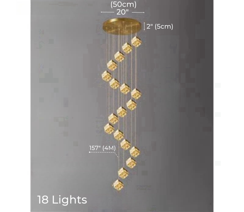 Nordic Cube Kristall LED Pendelleuchte