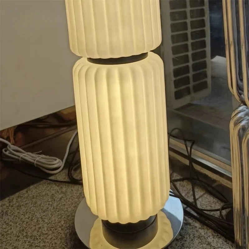 Mallory Column Glass Floor Lamp