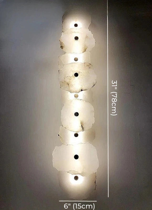 Applique murale LED en marbre naturel