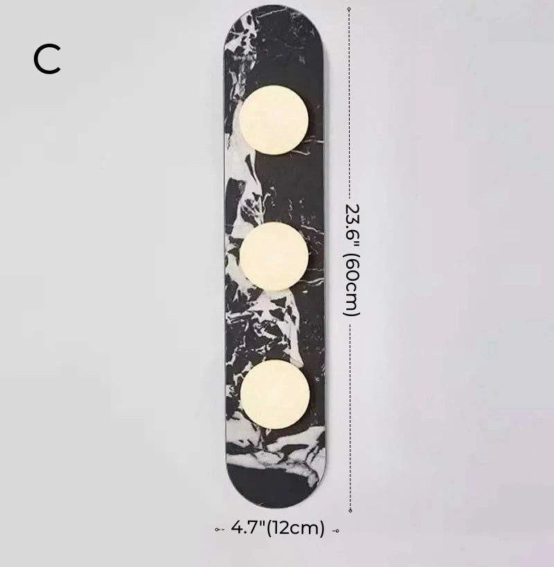 Applique en verre Ă bulles en pierre naturelle