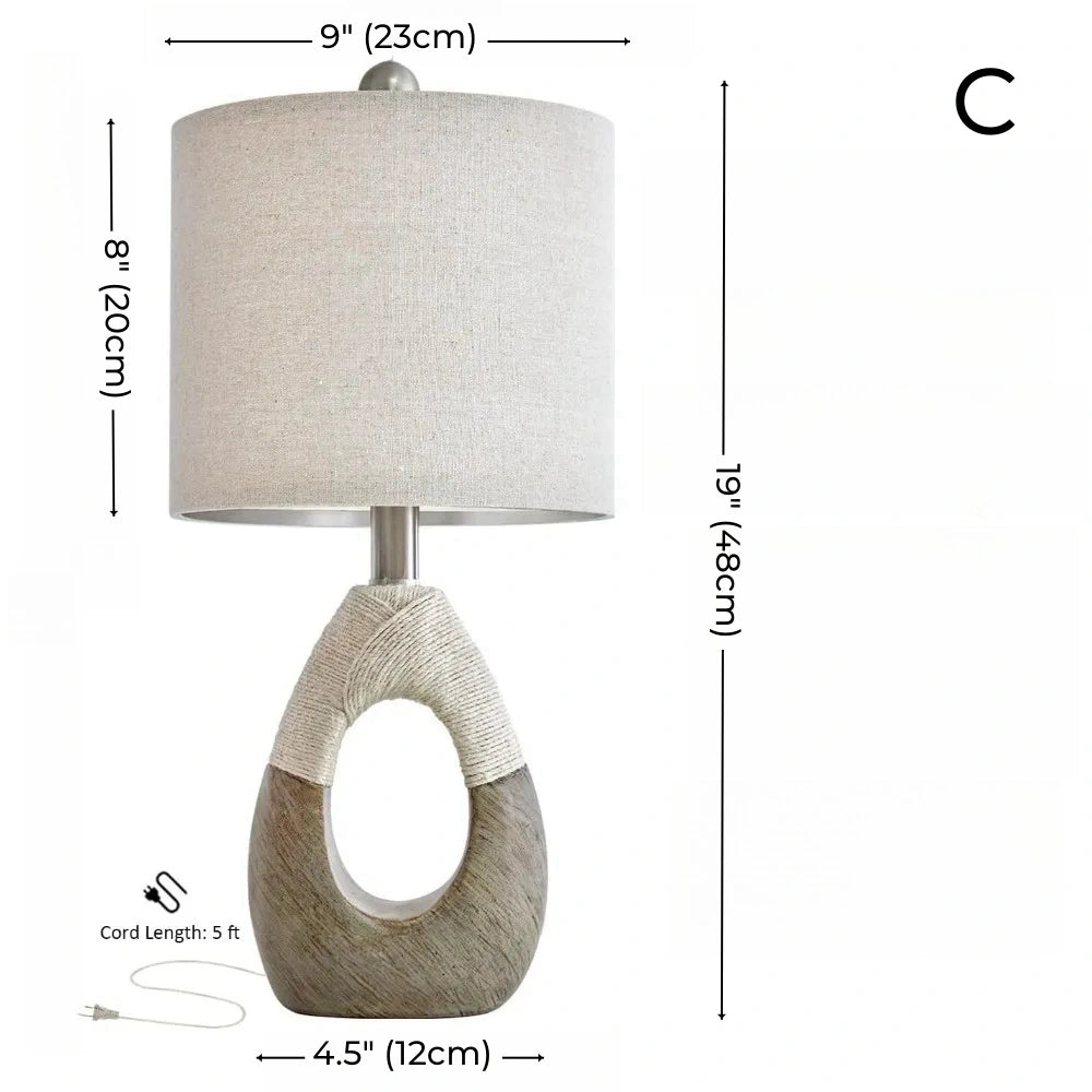 Lampe de table en jute Easton (19")