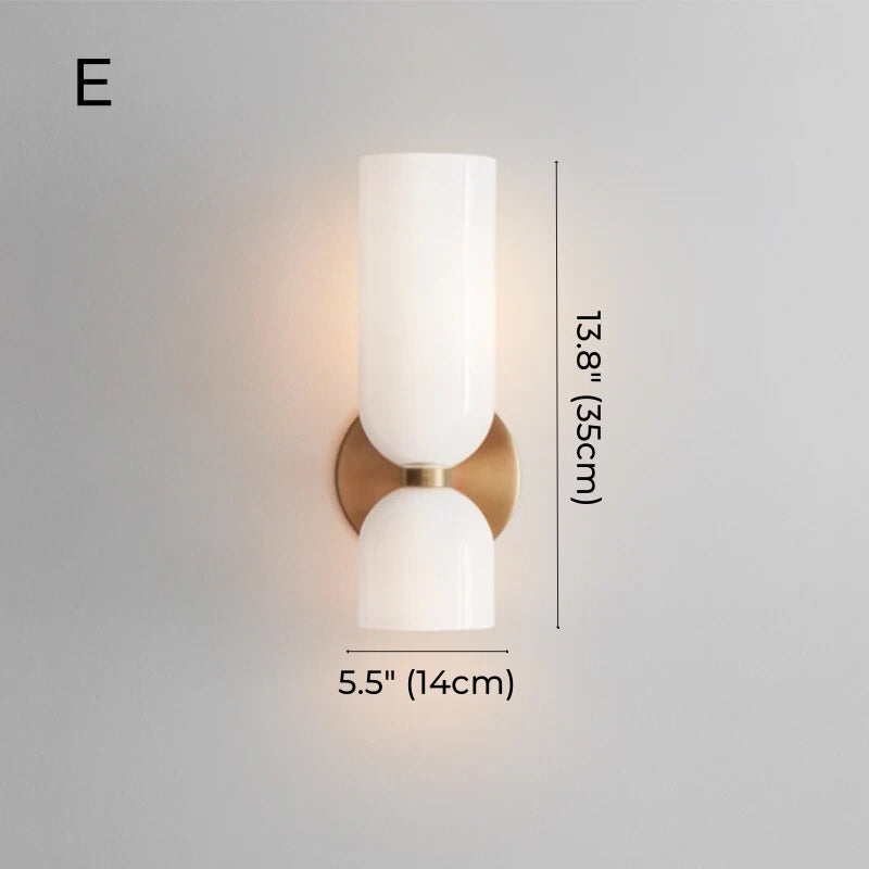 Nordische Luxus-Wandlampe aus Rauchglas