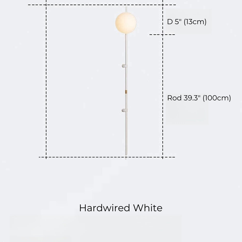 Applique murale globe blanche minimaliste nordique