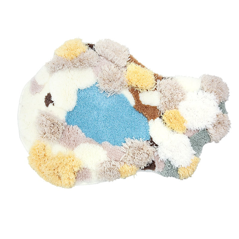 Mosses Forest Tufting Unregelmäßige rutschfeste Teppiche 100x135cm