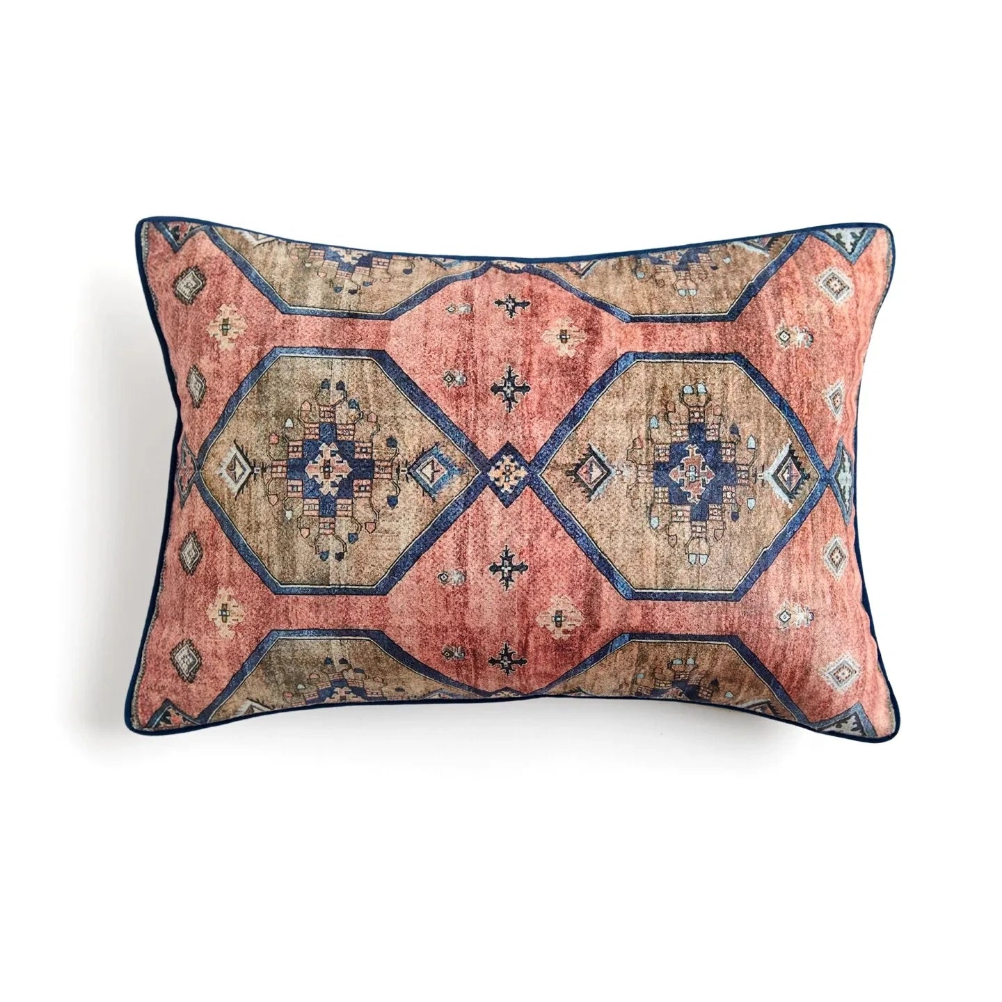 Navy Blue Lumbar Pillow Case