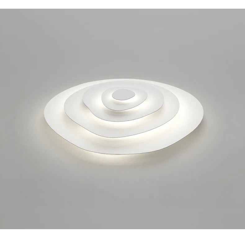 Fiore Modern Ripple LED Chandeliers for Dining Rooms, White