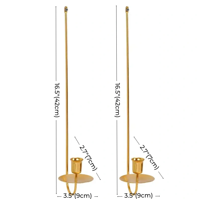 Bougeoir mural artisanal (40,6 cm), lot de deux