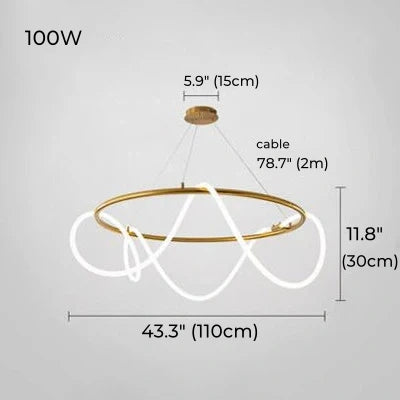 Flexible Linear Curve Chandelier