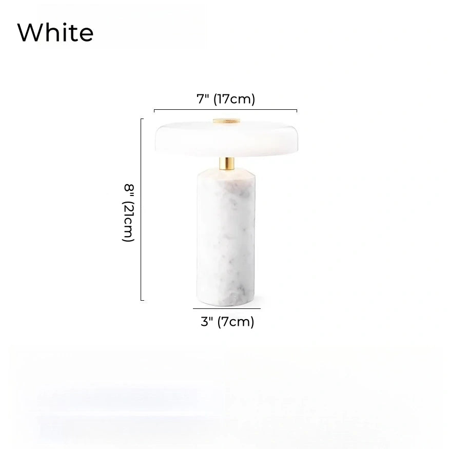 Danish Upgraded Marble Charging Table Lamp, Portable
