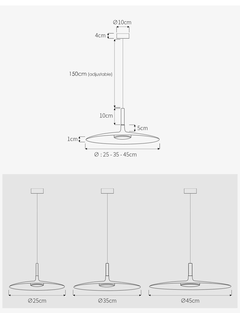 Bali Poise Pendelleuchte aus Metall
