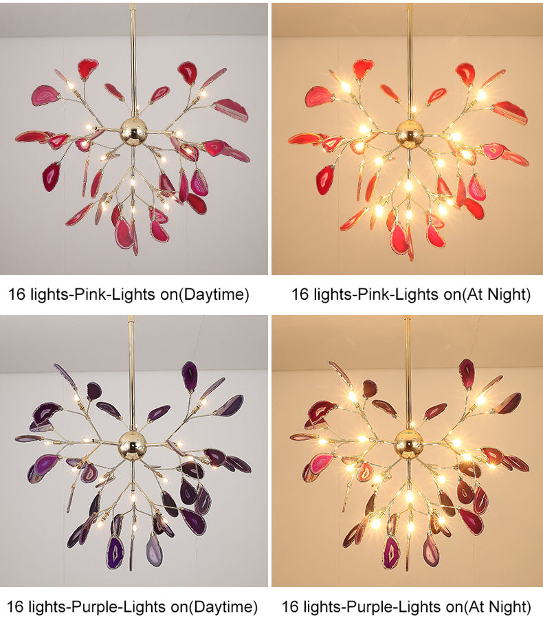 Colorful Agate Tree Branches Chandelier