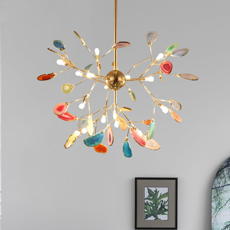 Colorful Agate Tree Branches Chandelier