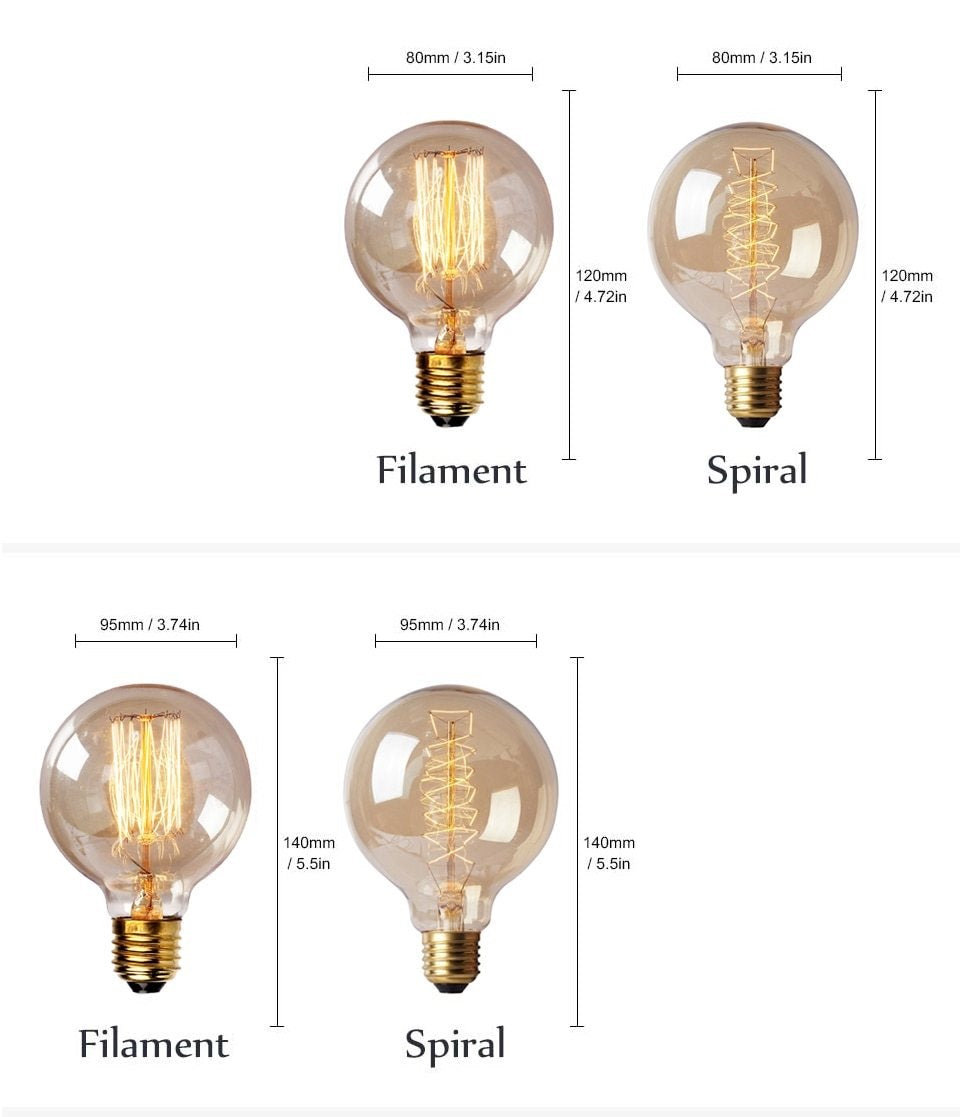 GabyBerg Edison Incandescent Light Bulb