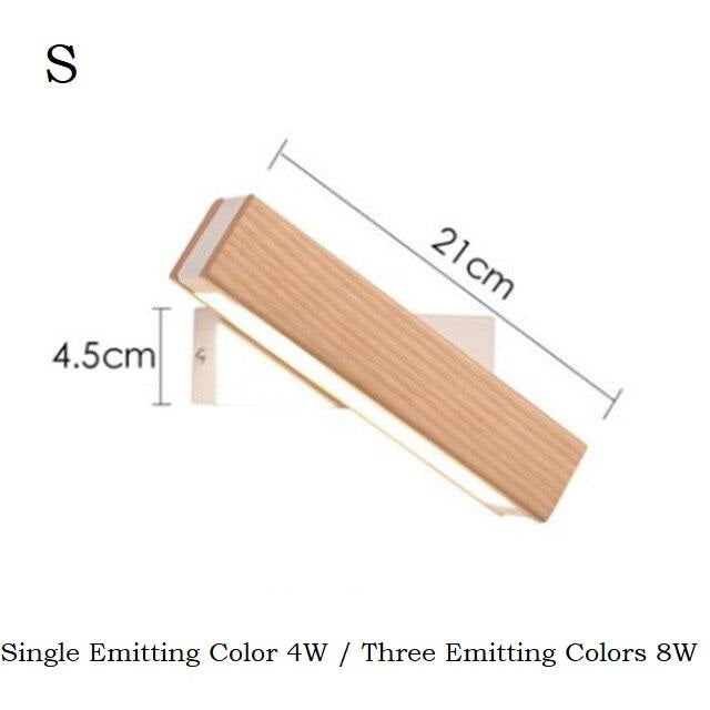 Bangs 180° Rotatable Wooden LED Night Light