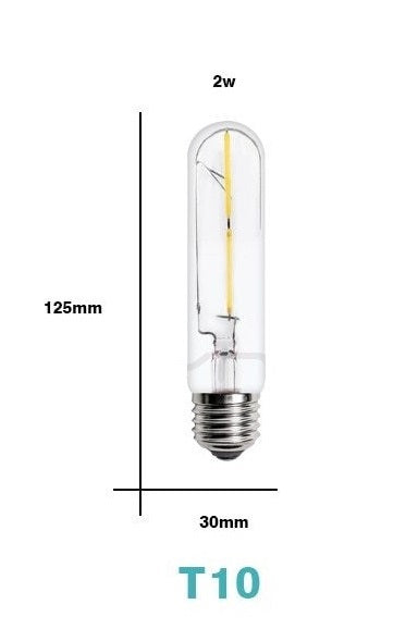 Ampoule à incandescence Edison vintage T10 T185