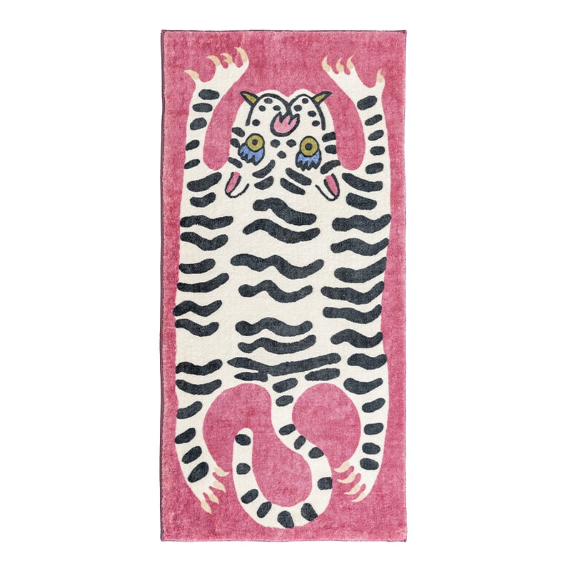 Chic Tibetan Tiger Rug, Non-Slip
