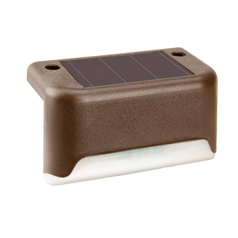 Lampes solaires LED pour terrasse extérieure, marron et noir