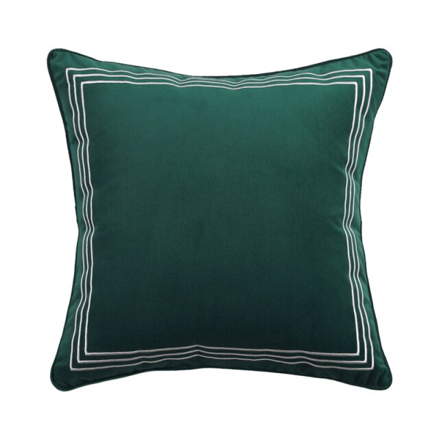 Orangefarbener Kissenbezug aus Samt, 45 x 45 cm