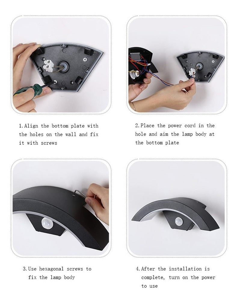 Applique murale d'extérieur à LED Enakei