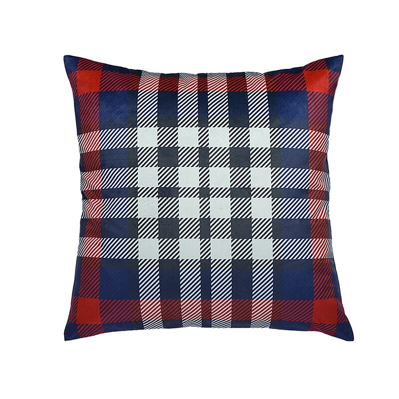 Roter Kissenbezug aus Leopardensamt, 35 x 55 cm