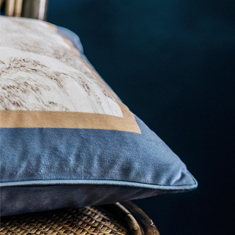 Taie d'oreiller lombaire en velours à motifs d'animaux rétro