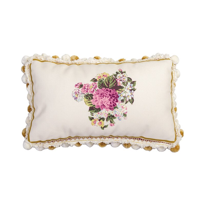 Kissenbezug mit orientalischem Blumenmuster, doppelseitiger Druck