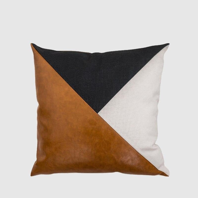 Trendy Cognac Leather Throw Pillow Case, 45x45cm – GabyBerg Design