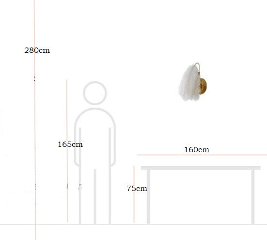 Skandinavische Feder-Wandleuchte