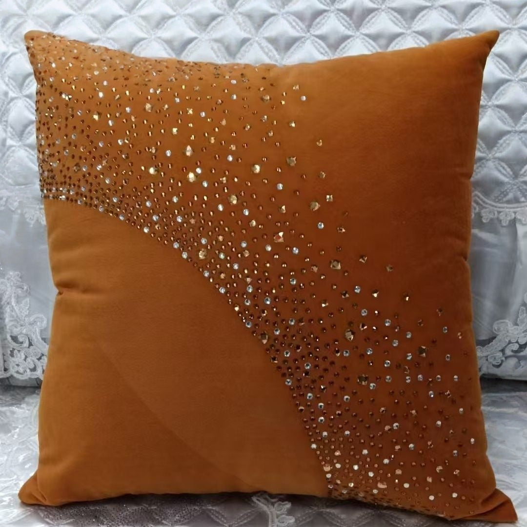 Luxury Crystal Velvet Pillow Case