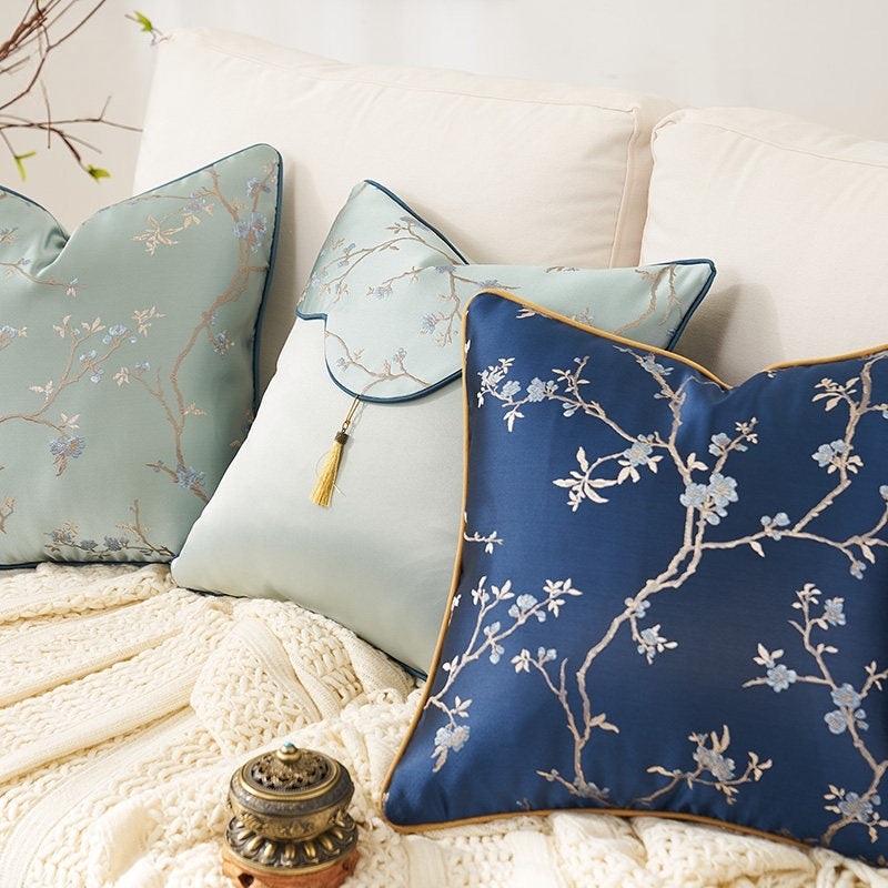 Oriental Branch Jacquard Pillow Case