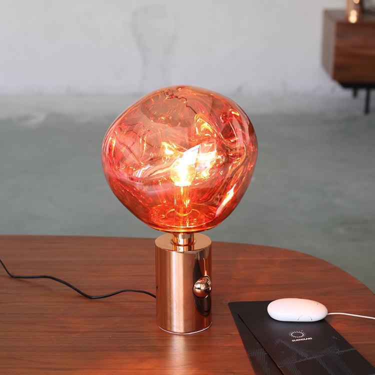 Tambora Lava Cylindrical Table Lamp with Plug