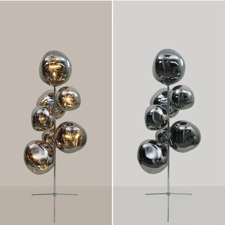 Tambora Lava Floor Lamp with Low-Profile Tripod Base