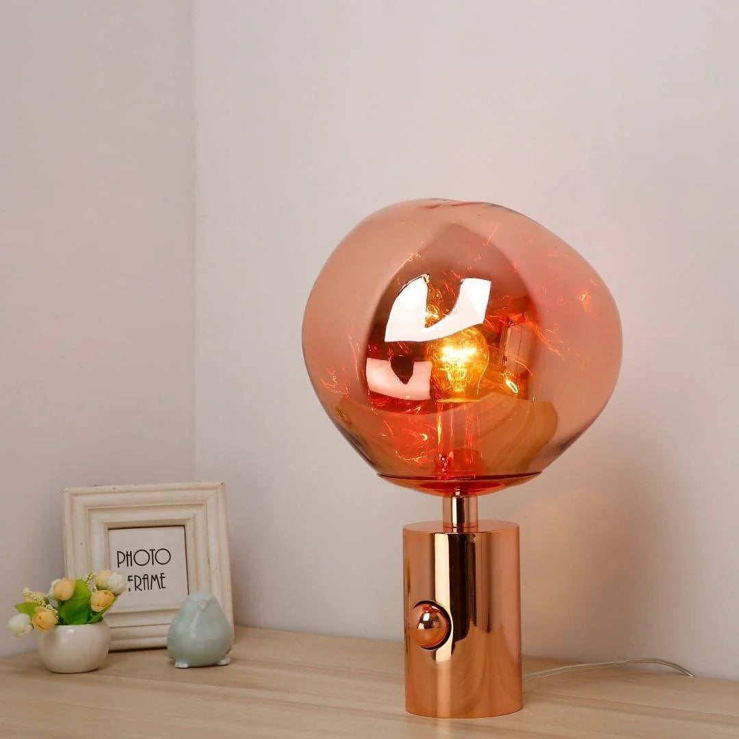 Tambora Lava Cylindrical Table Lamp with Plug