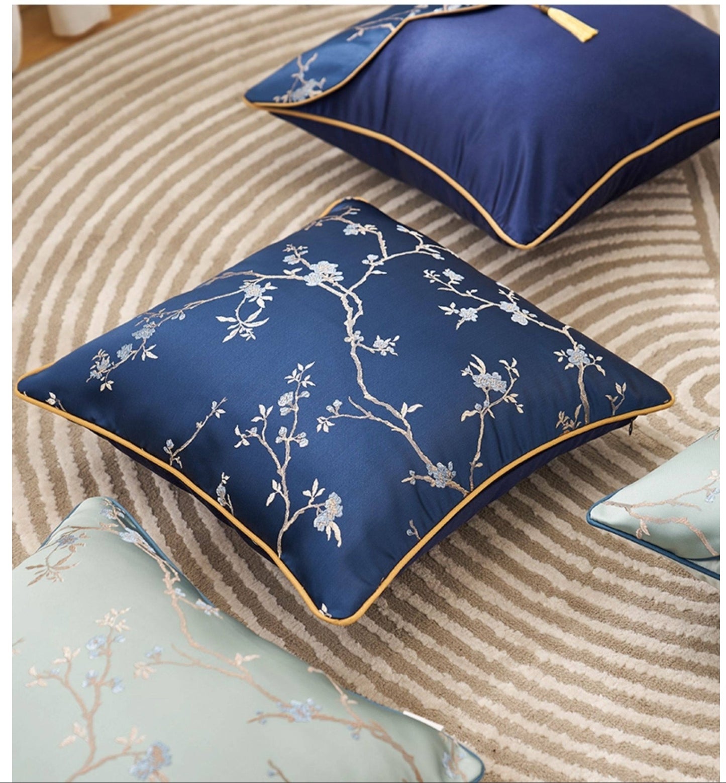 Oriental Branch Jacquard Pillow Case