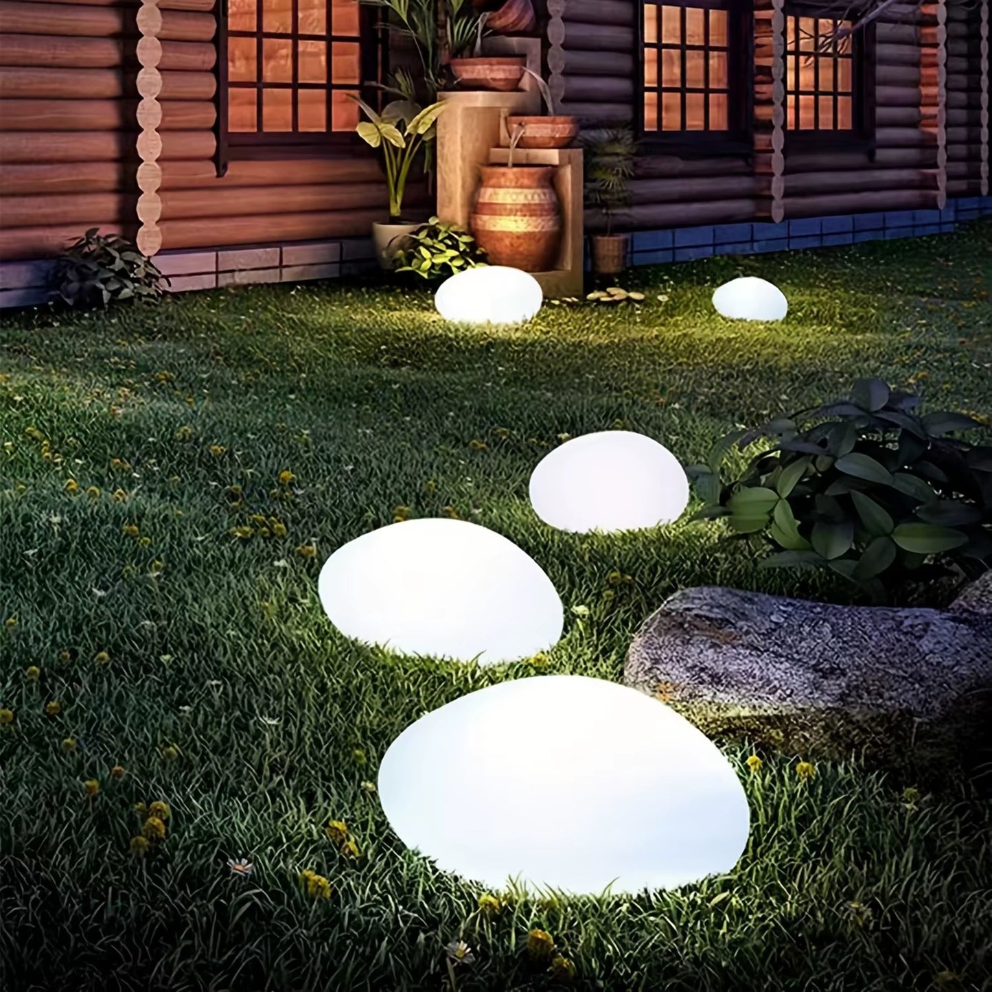 Solar Decorative Stone Garden Light