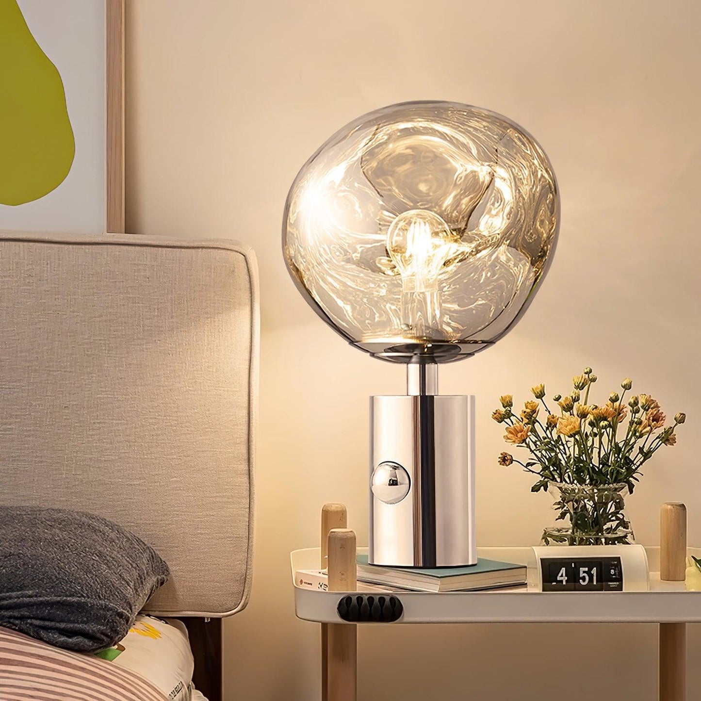 Tambora Lava Cylindrical Table Lamp with Plug