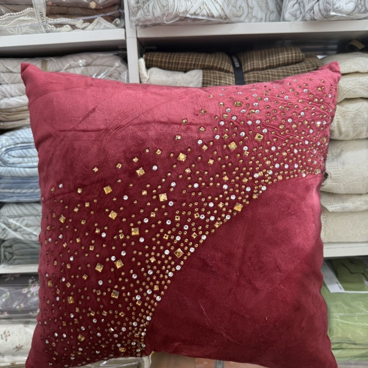 Luxury Crystal Velvet Pillow Case