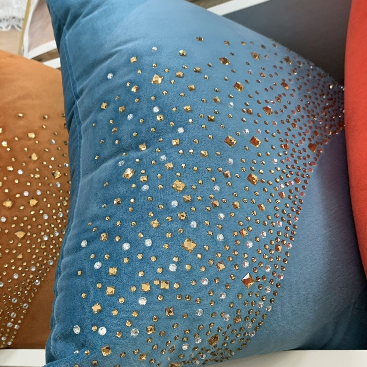 Luxury Crystal Velvet Pillow Case