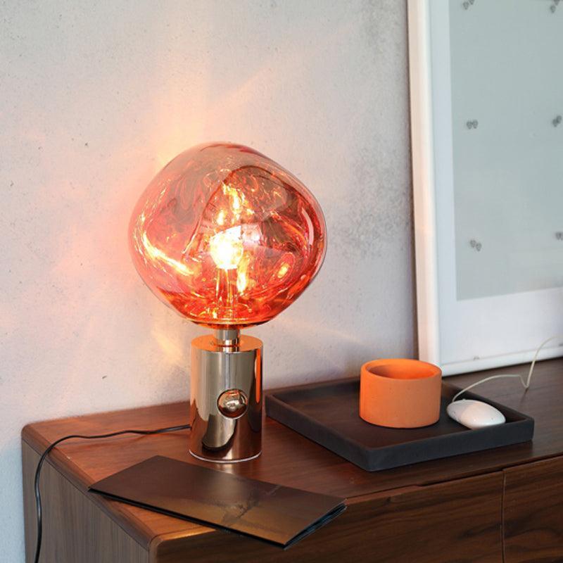 Tambora Lava Cylindrical Table Lamp with Plug