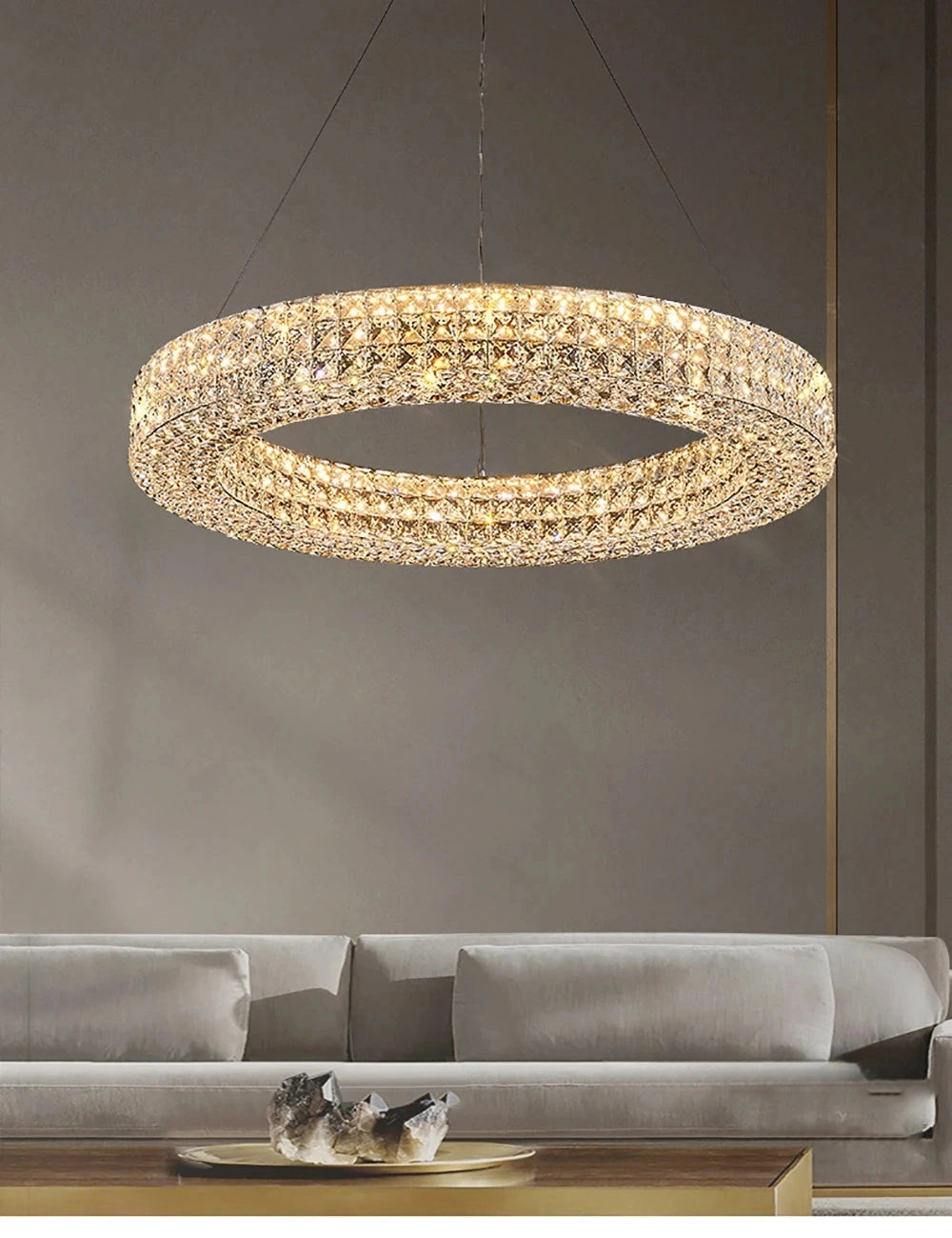 Cassia Ring Crystal Chandelier