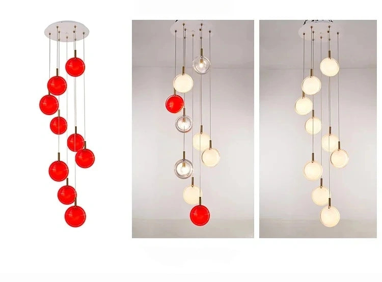Nordic Acrylic Staircase Cluster Pendant Light
