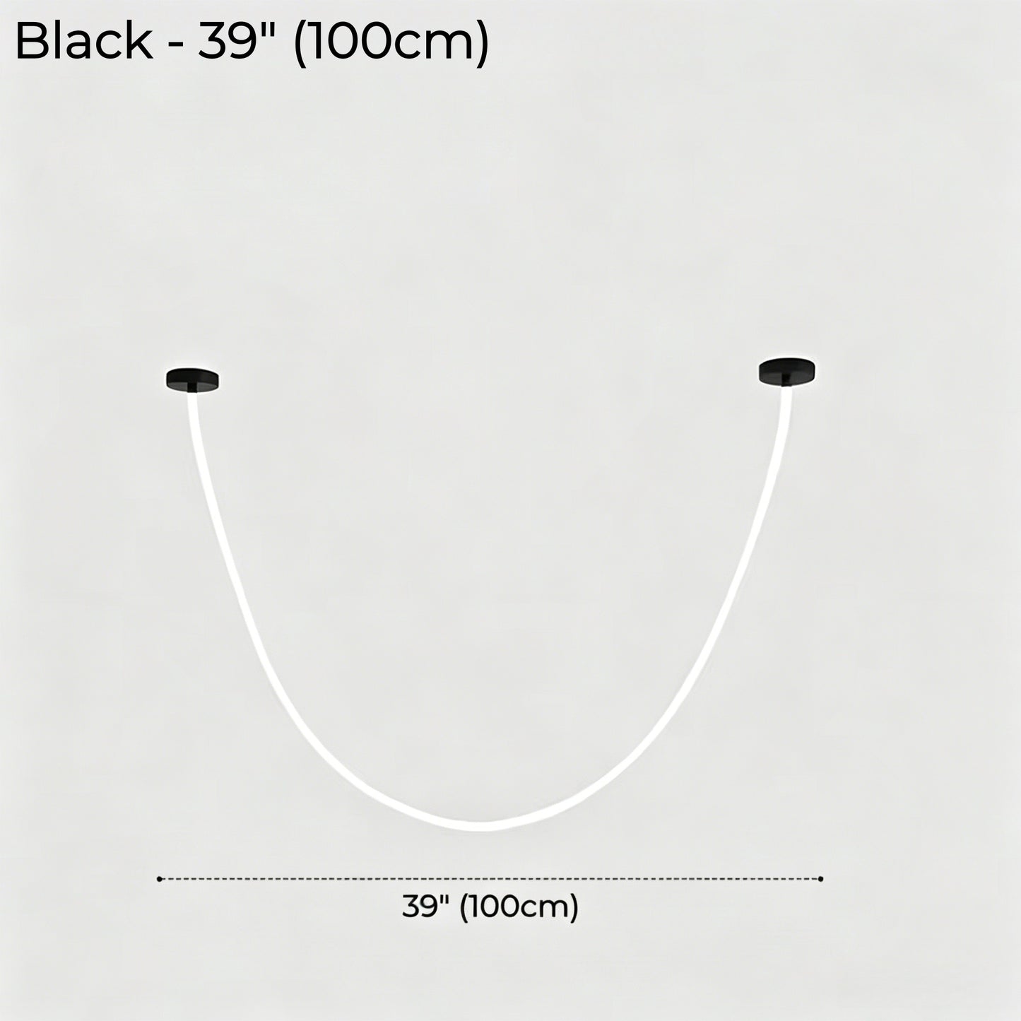 Minimalist Flexible LED Tube Chandelier