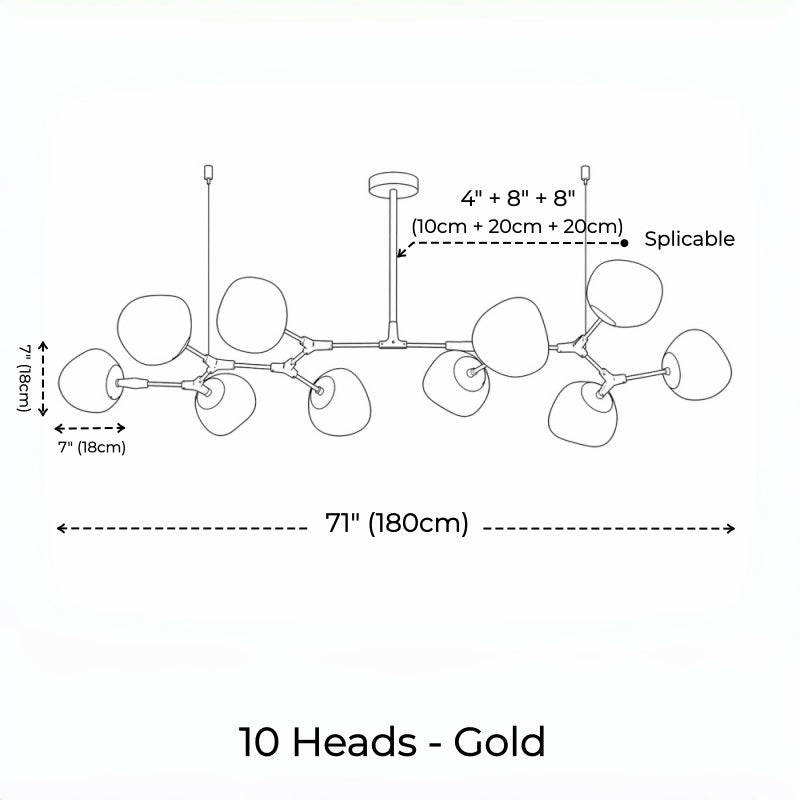 Branch Tambora Lava Chandelier