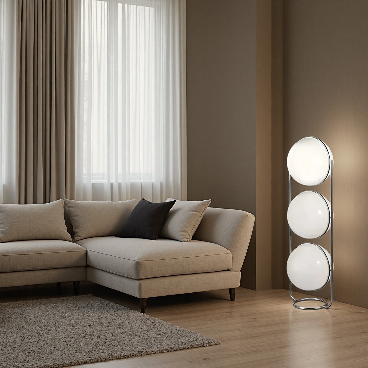 Home Decor Metal Chrome Desk Floor Lamp for Living Room