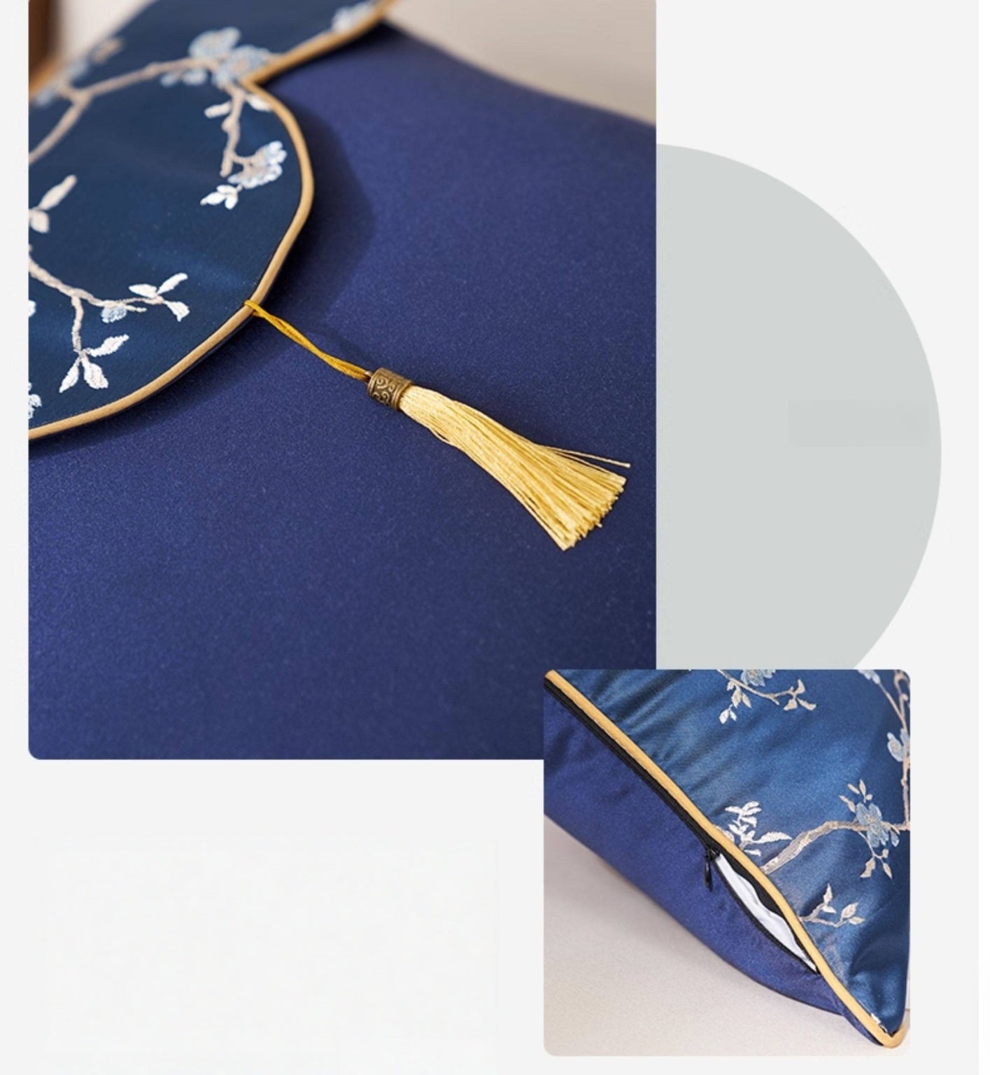 Oriental Branch Jacquard Pillow Case
