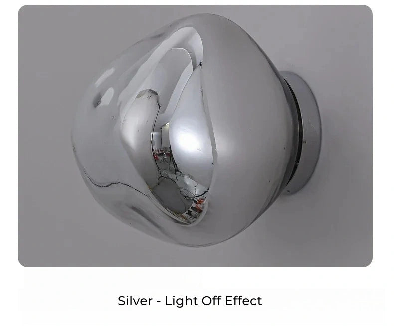 Tambora Lava Wall Sconce, Bulb Version