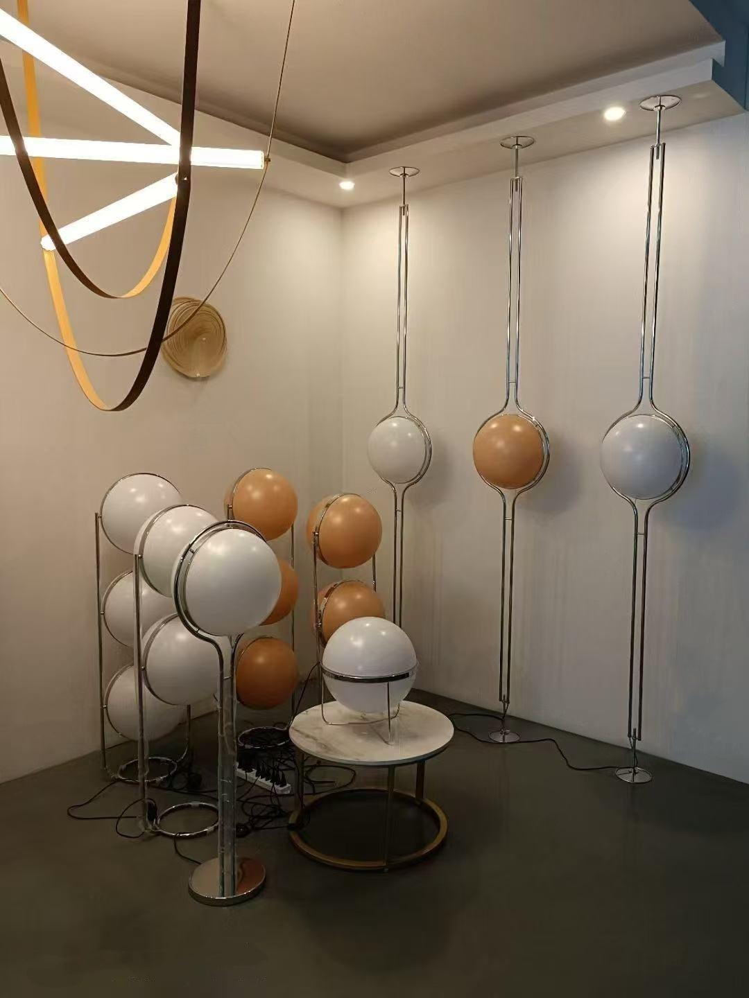 Home Decor Metal Chrome Desk Floor Lamp for Living Room