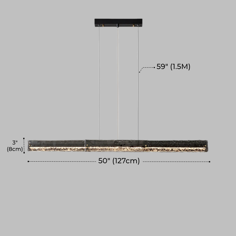 Bling Textured Glass LED Pendant Light for Dining Room