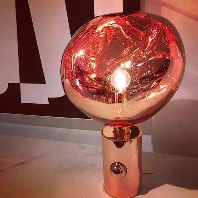 Tambora Lava Cylindrical Table Lamp with Plug