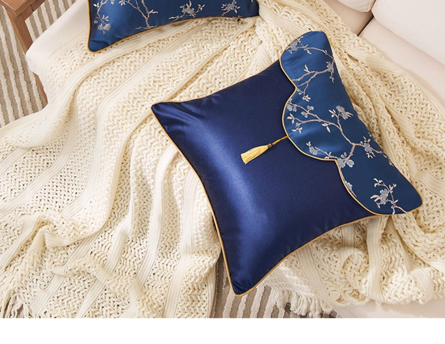 Oriental Branch Jacquard Pillow Case